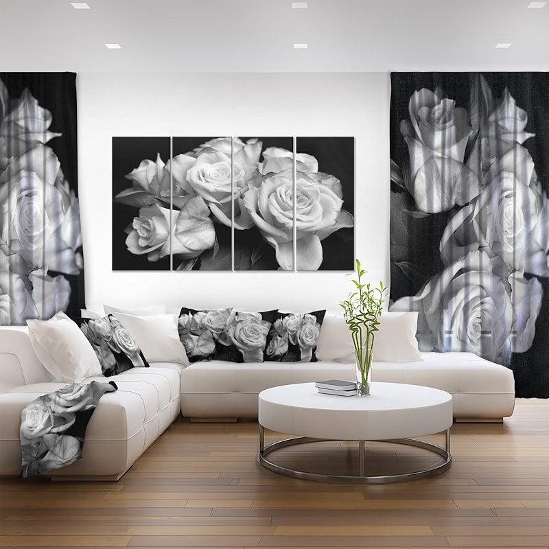 Bunch Of Roses Floral Canvas Art Print-Original Frame