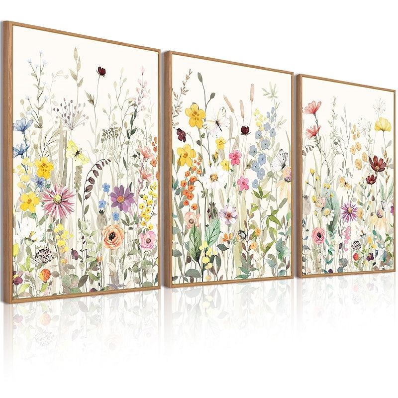 Neutral Botanical Plant Canvas Art Set Of Six-Original Frame