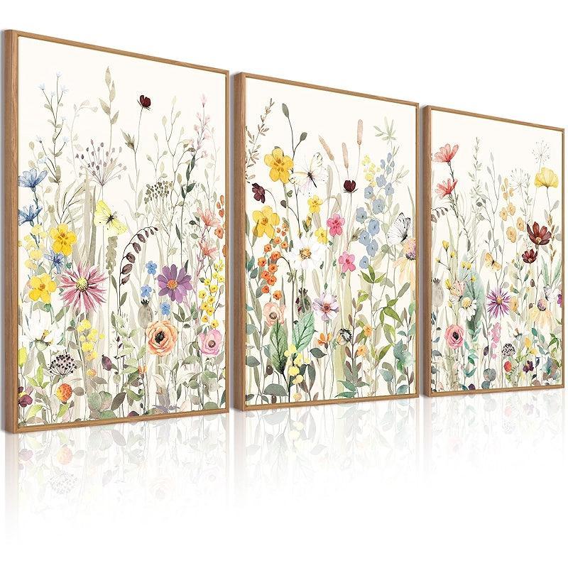 Neutral Botanical Plant Canvas Art Set Of Six-Original Frame