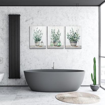 Abstract Mountain Forest Landscapes Canvas Wall Art Set-Original Frame