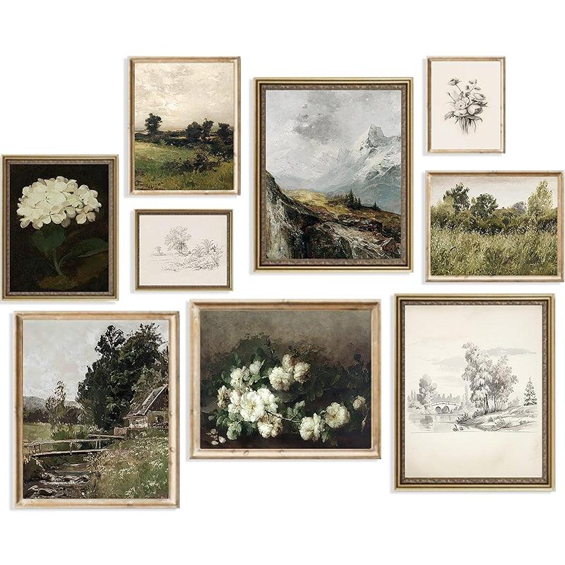 Dark Academia Wall Collage Kit With 70 Aesthetic Pictures-Original Frame