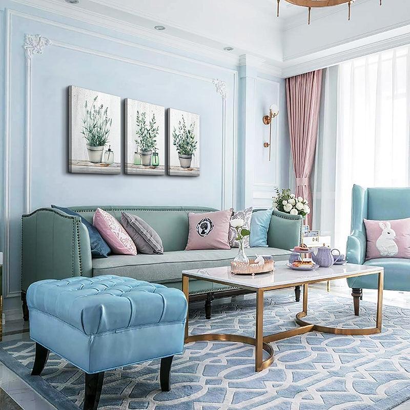 Abstract Mountain Forest Landscapes Canvas Wall Art Set-Original Frame