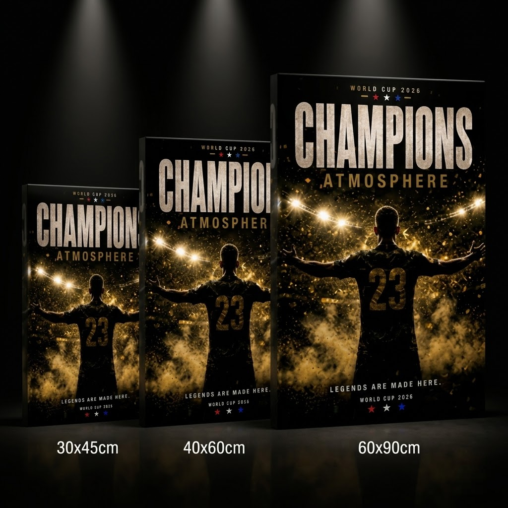 Champions Atmosphere Football Stadium Canvas Wall Art Poster