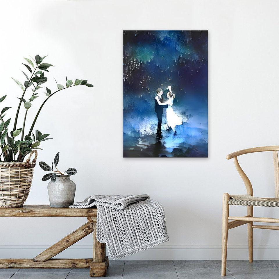The Blue Dance 1 Piece HD Multi Panel Canvas Wall Art Frame-Original Frame