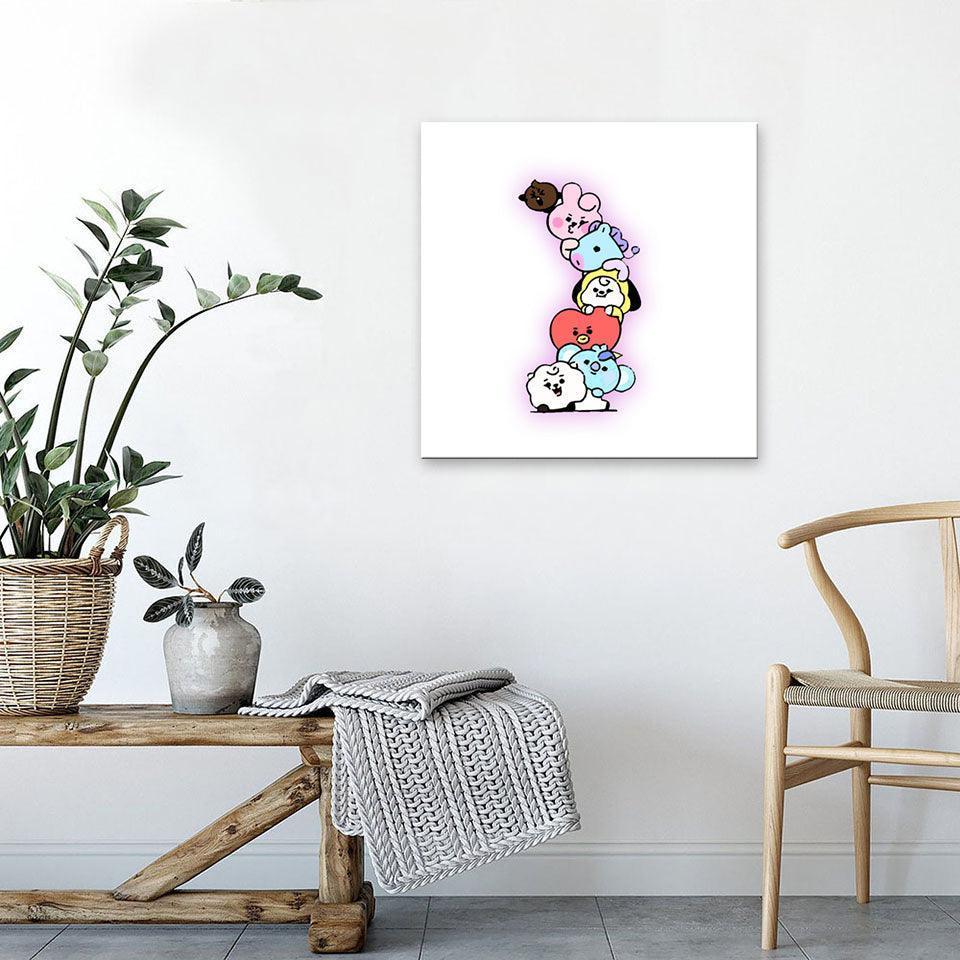 Colorful Cartoon 1 Piece HD Multi Panel Canvas Wall Art Frame-Original Frame