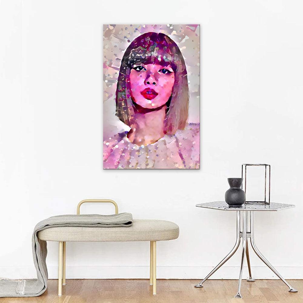 Blonde Pop Artist 1 Piece HD Multi Panel Canvas Wall Art Frame-Original Frame