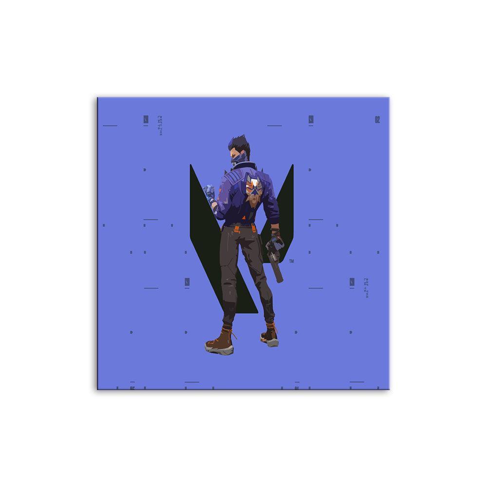 Blue Fortnite Cartoon 1 Piece HD Multi Panel Canvas Wall Art Frame-Original Frame