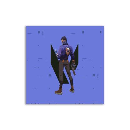 Blue Fortnite Cartoon 1 Piece HD Multi Panel Canvas Wall Art Frame-Original Frame