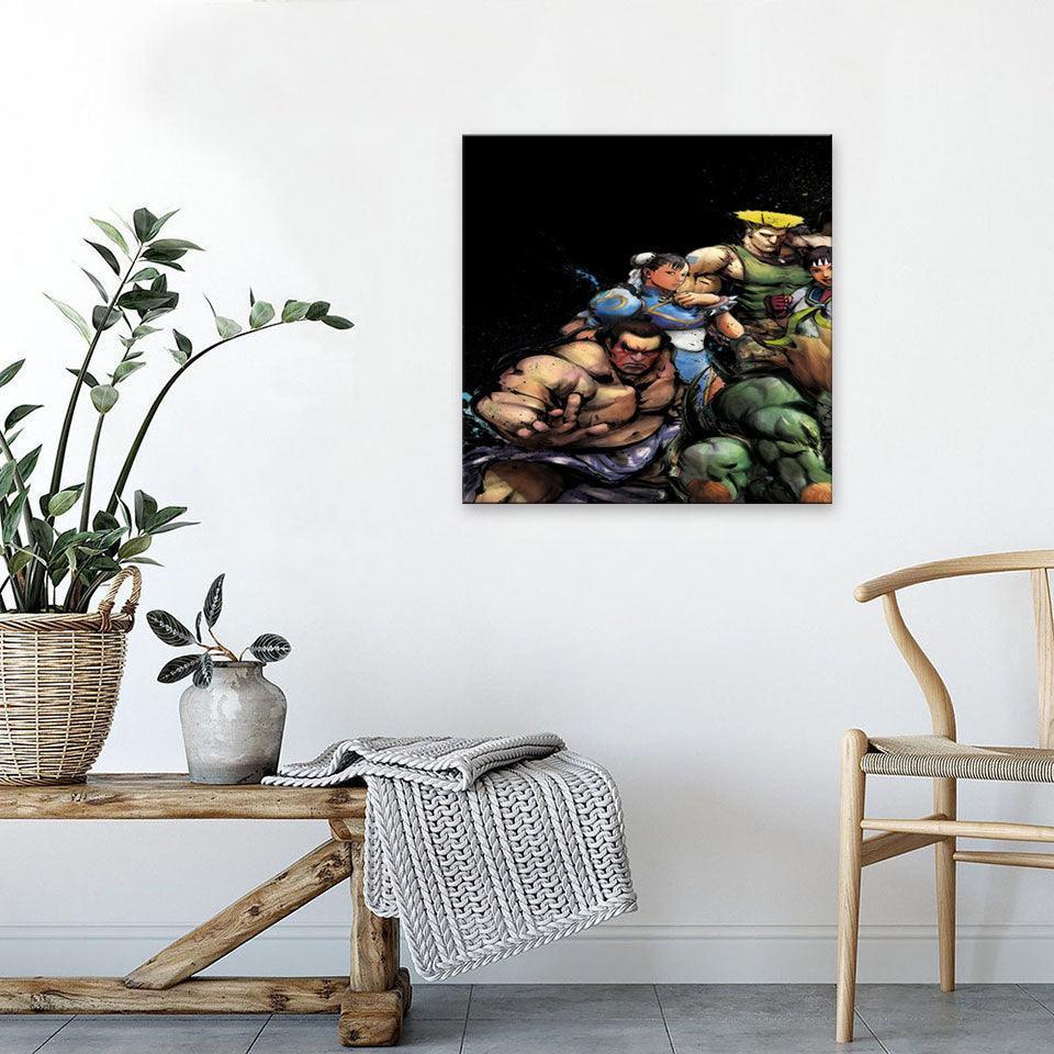 Cartoon Fighter Team 1 Piece HD Multi Panel Canvas Wall Art Frame-Original Frame