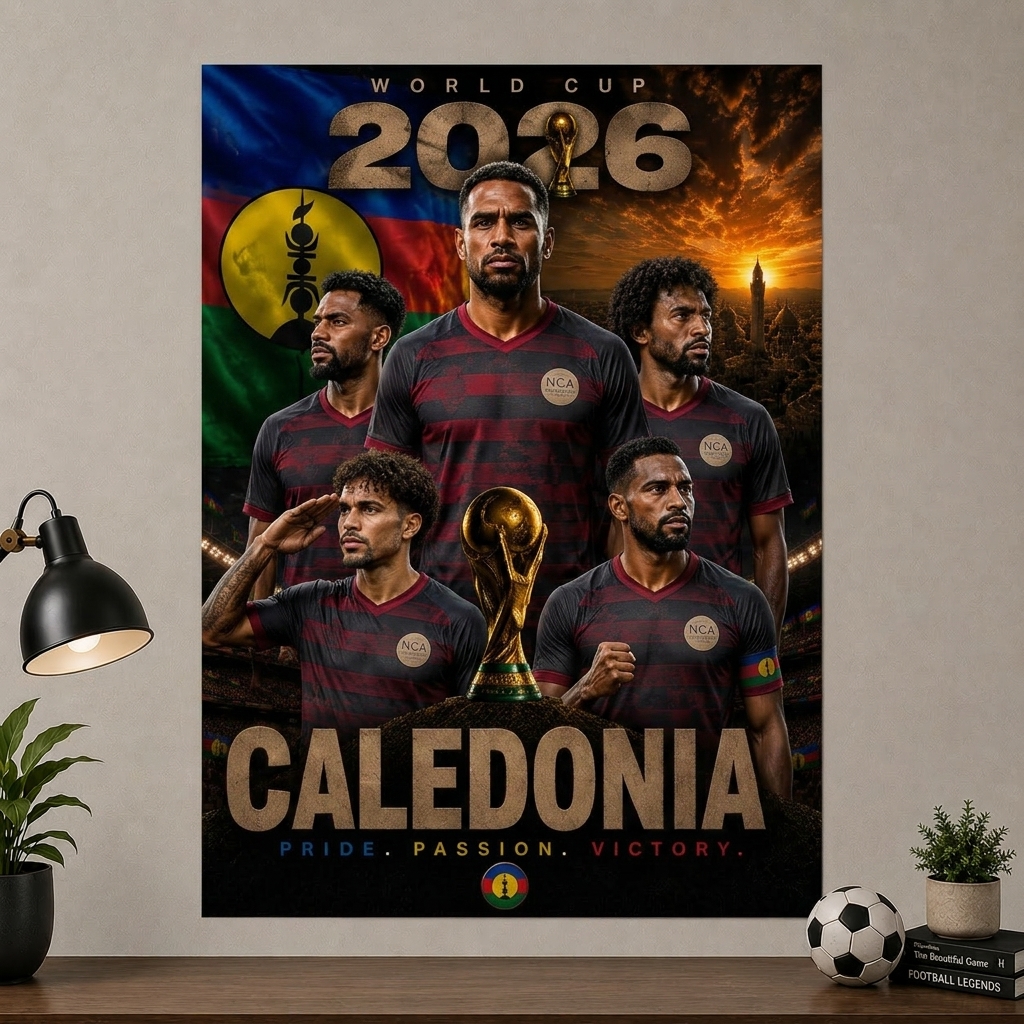 World Cup 2026 Caledonia Football Team Poster And Wall Frame