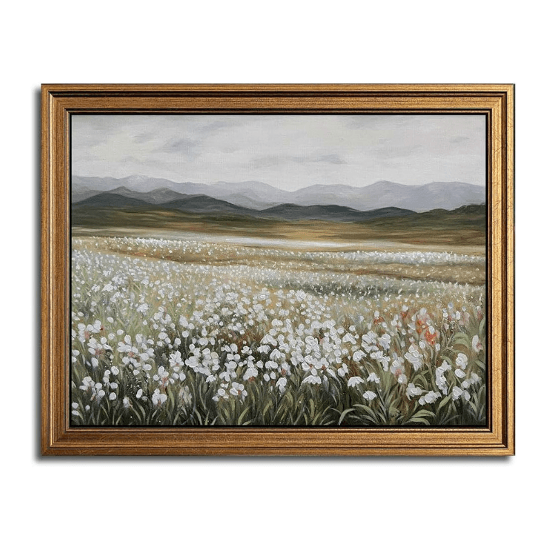 Antique Village Garden Wall Art-Original Frame