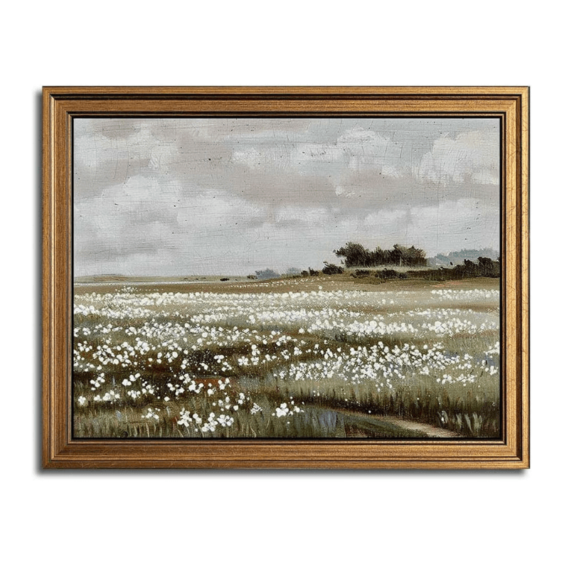 Antique Village Garden Wall Art-Original Frame