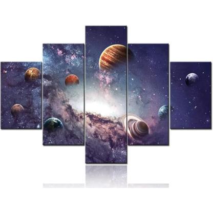 Canvas Wall Art Set Featuring Ethereal Forest Landscape-Original Frame