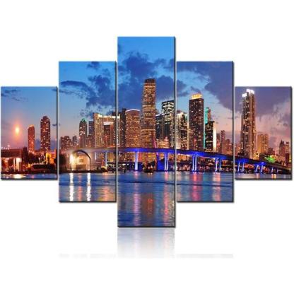 Canvas Wall Art Set Featuring Ethereal Forest Landscape-Original Frame
