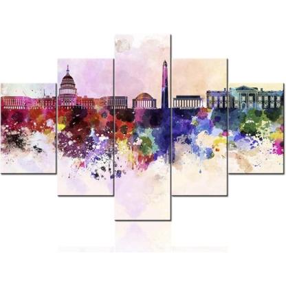 Canvas Wall Art Set Featuring Ethereal Forest Landscape-Original Frame