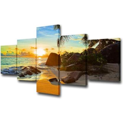 Canvas Wall Art Set Featuring Ethereal Forest Landscape-Original Frame
