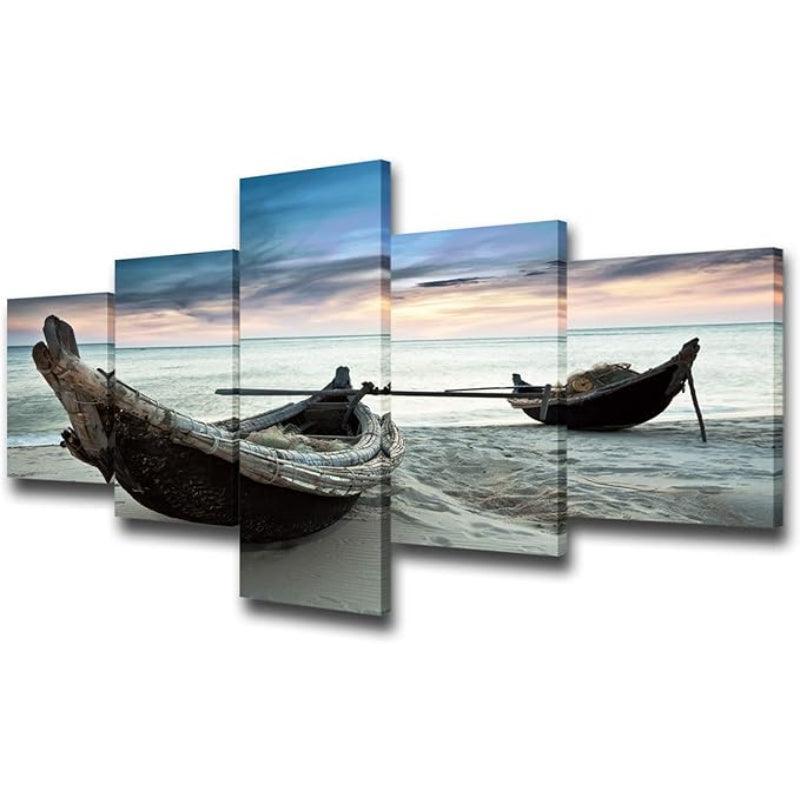 Canvas Wall Art Set Featuring Ethereal Forest Landscape-Original Frame