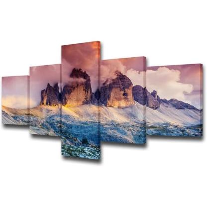 Canvas Wall Art Set Featuring Ethereal Forest Landscape-Original Frame