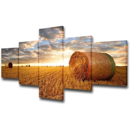 Canvas Wall Art Set Featuring Ethereal Forest Landscape-Original Frame
