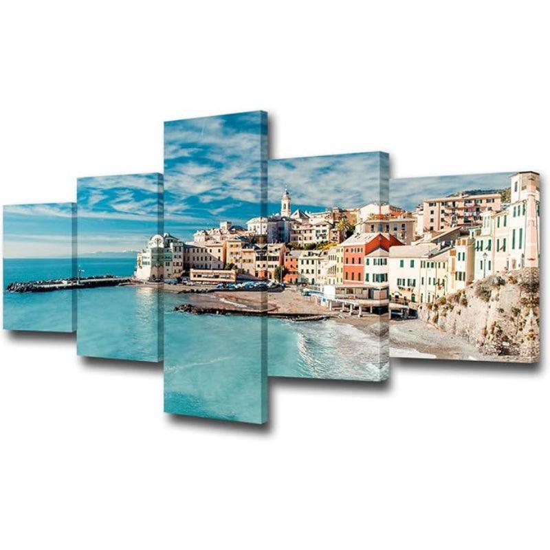 Canvas Wall Art Set Featuring Ethereal Forest Landscape-Original Frame