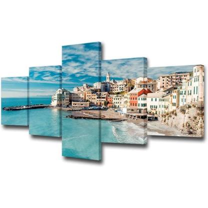 Canvas Wall Art Set Featuring Ethereal Forest Landscape-Original Frame