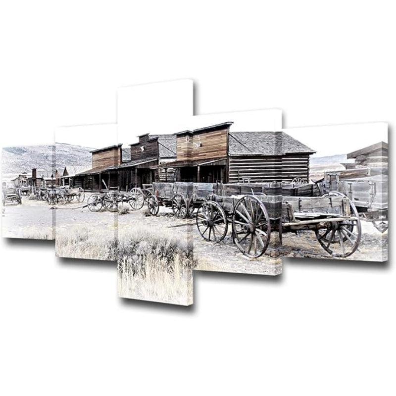 Canvas Wall Art Set Featuring Ethereal Forest Landscape-Original Frame