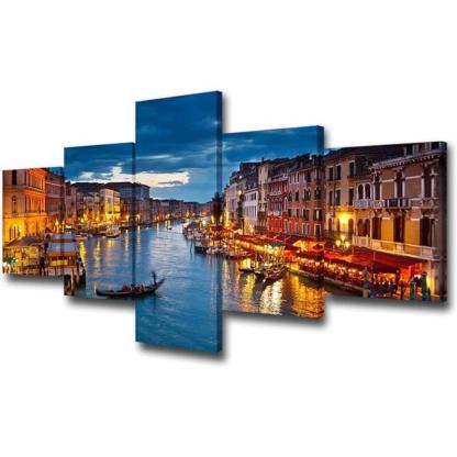 Canvas Wall Art Set Featuring Ethereal Forest Landscape-Original Frame