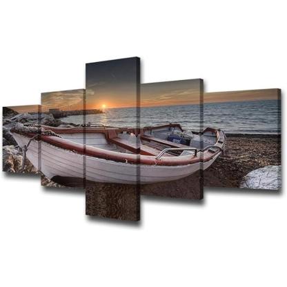 Canvas Wall Art Set Featuring Ethereal Forest Landscape-Original Frame