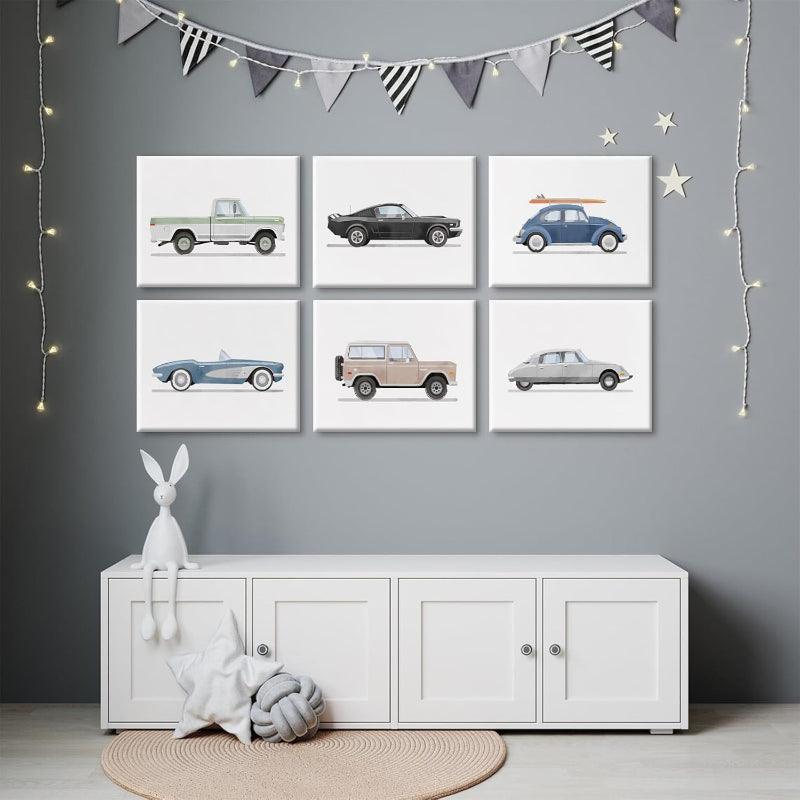 Car Wall Art Canvas Poster Set-Original Frame