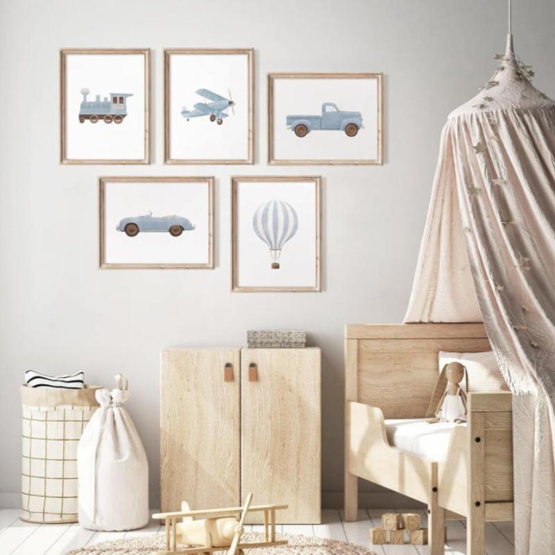 Car Wall Art Canvas Poster Set-Original Frame