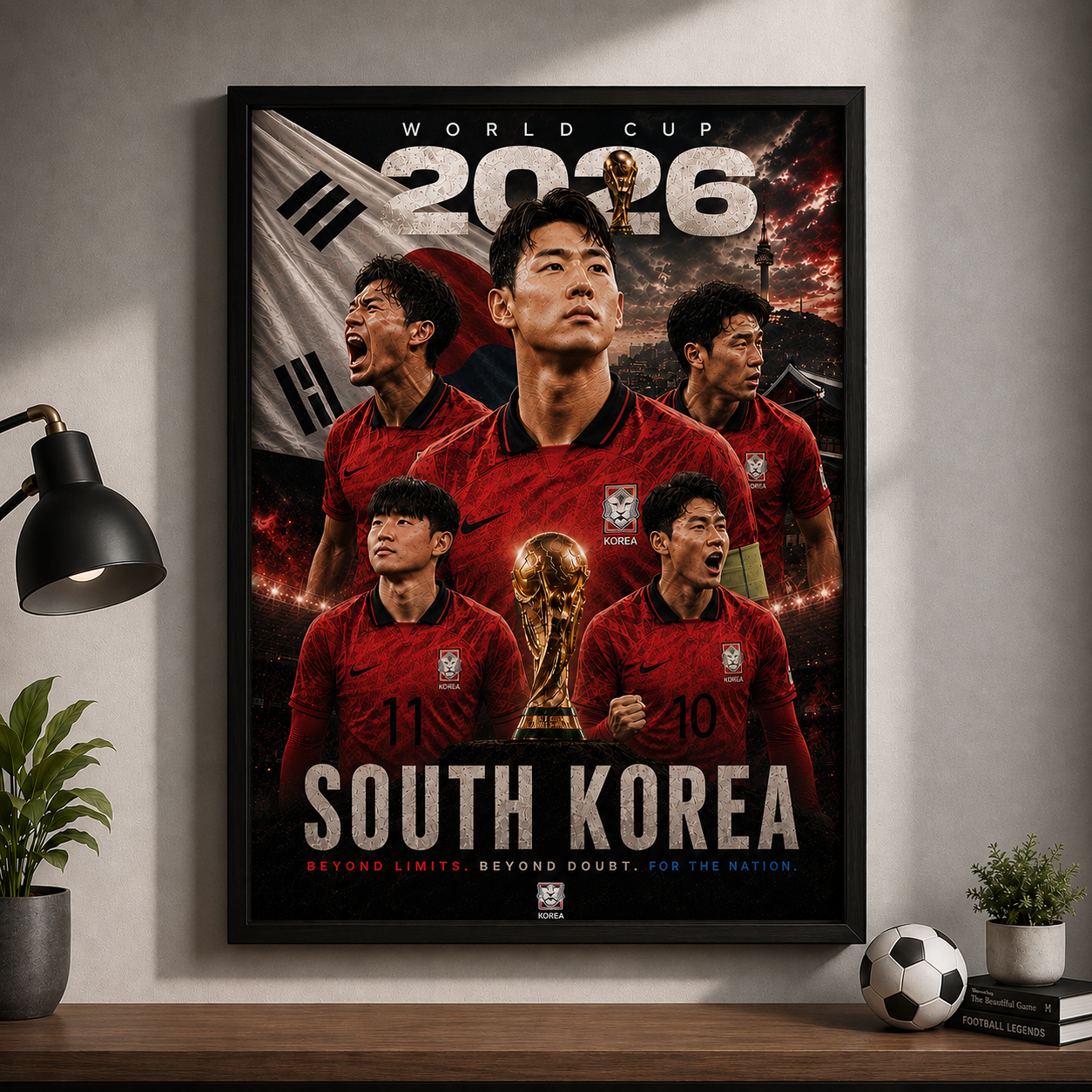World Cup 2026 South Korea Football Team Poster And Wall Frame