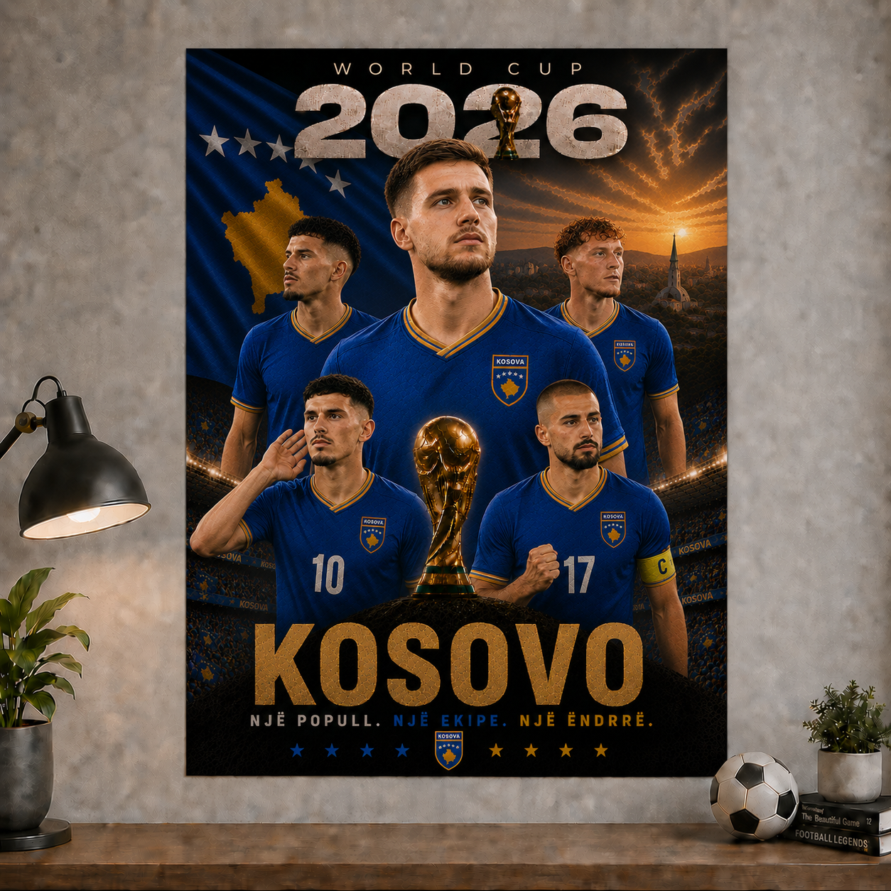 World Cup 2026 Kosovo Football Team Poster And Wall Frame