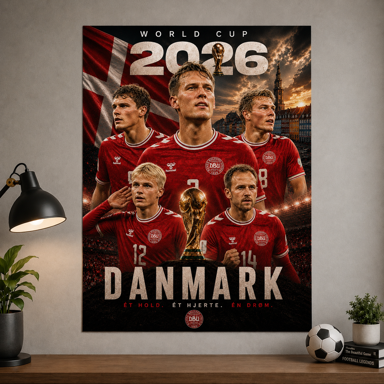 World Cup 2026 Denmark Football Team Poster And Wall Frame