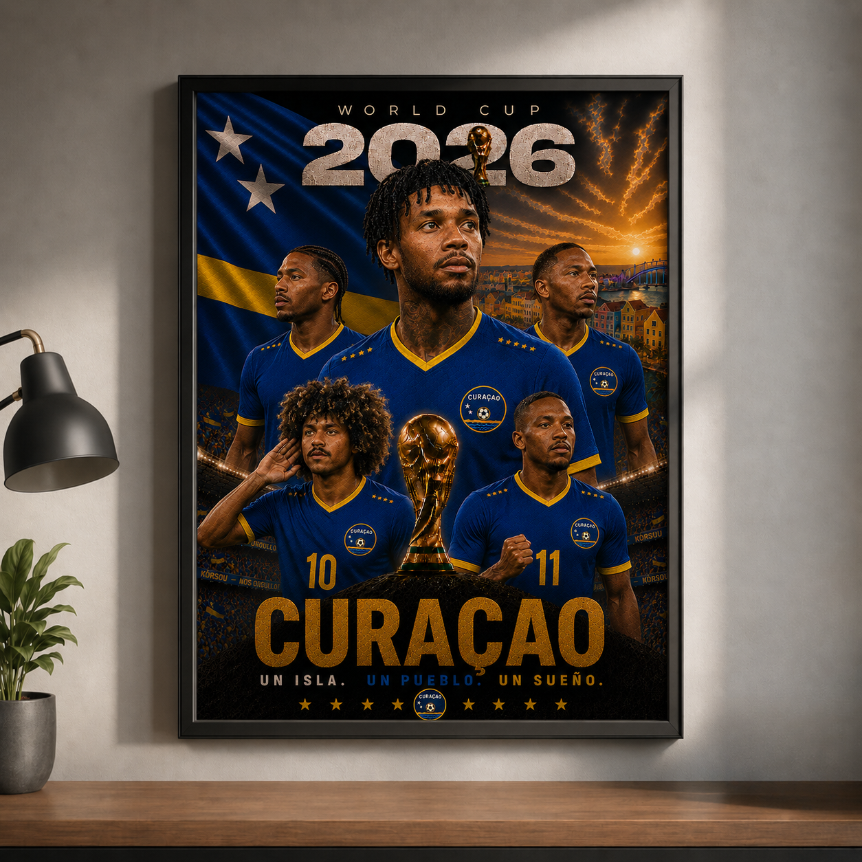 World Cup 2026 Curaçao Football Team Poster And Wall Frame