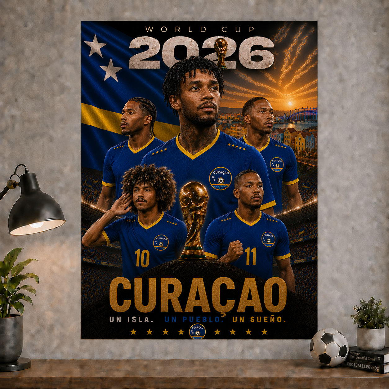 World Cup 2026 Curaçao Football Team Poster And Wall Frame