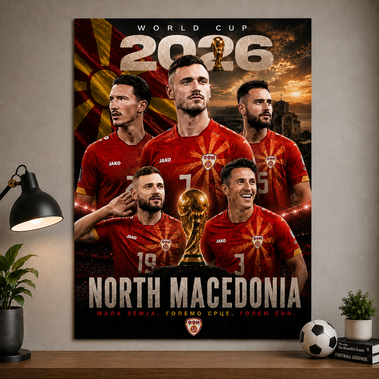 World Cup 2026 North Macedonia Football Team Poster And Wall Frame
