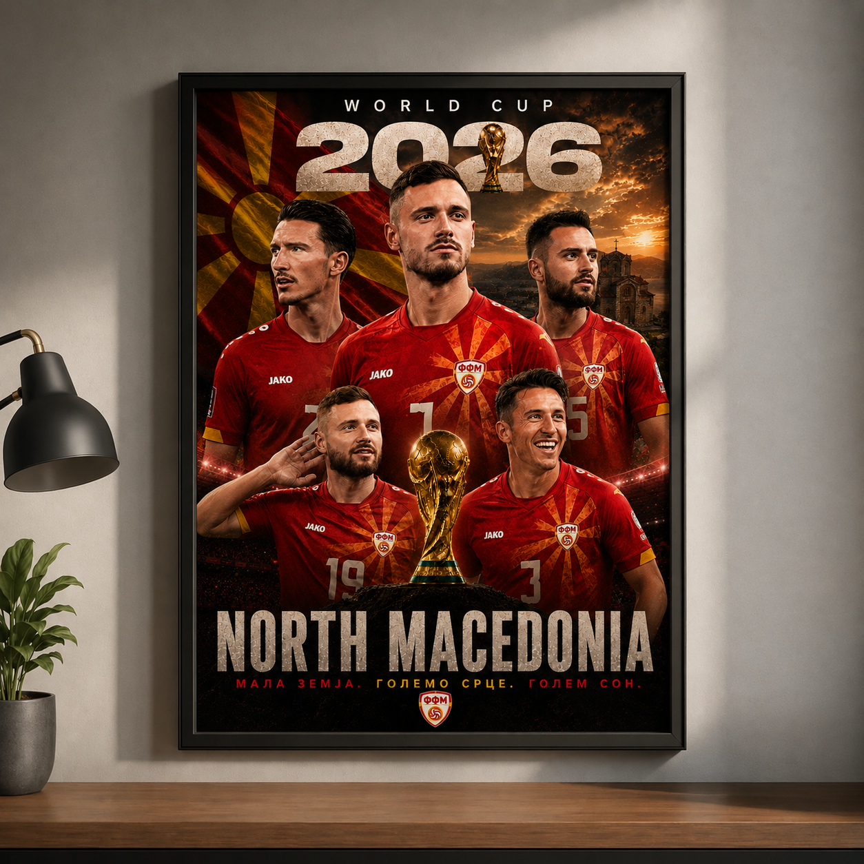 World Cup 2026 North Macedonia Football Team Poster And Wall Frame