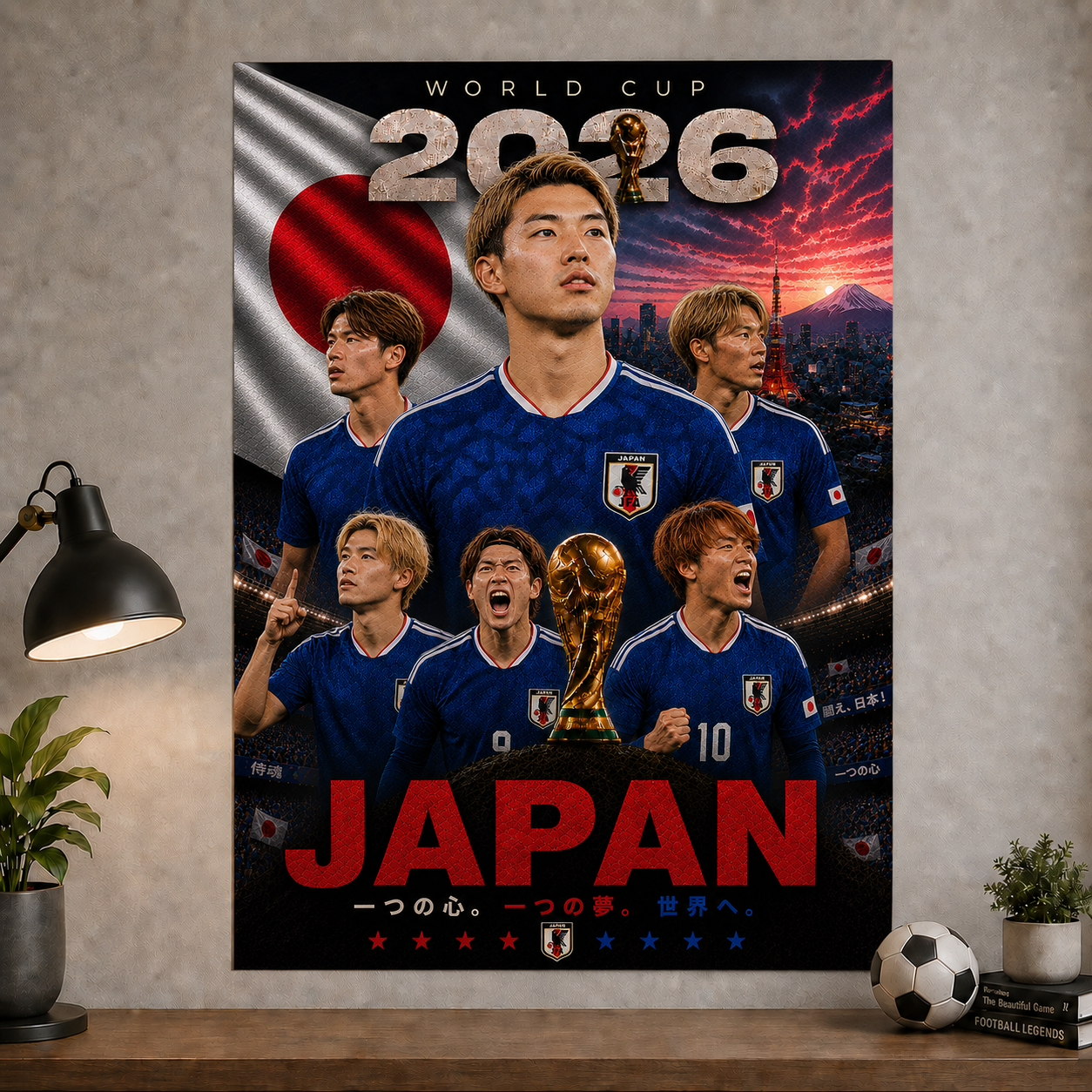 World Cup 2026 Japan Football Team Poster And Wall Frame