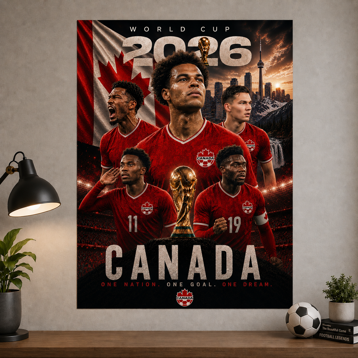 World Cup 2026 Canada Football Team Poster And Wall Frame