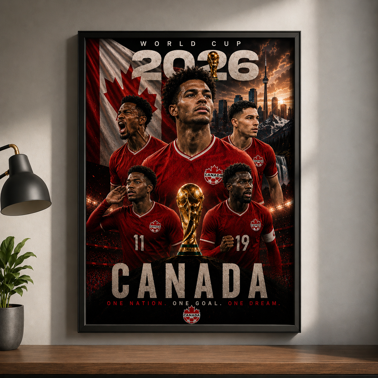 World Cup 2026 Canada Football Team Poster And Wall Frame