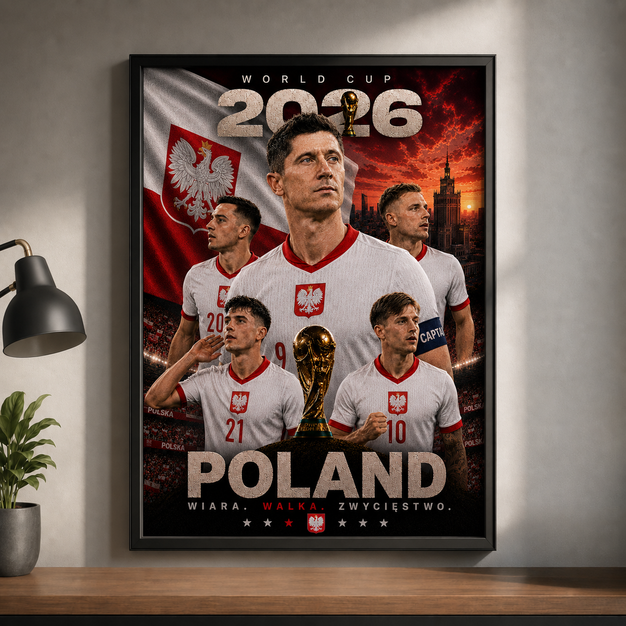 World Cup 2026 Poland Football Team Poster And Wall Frame