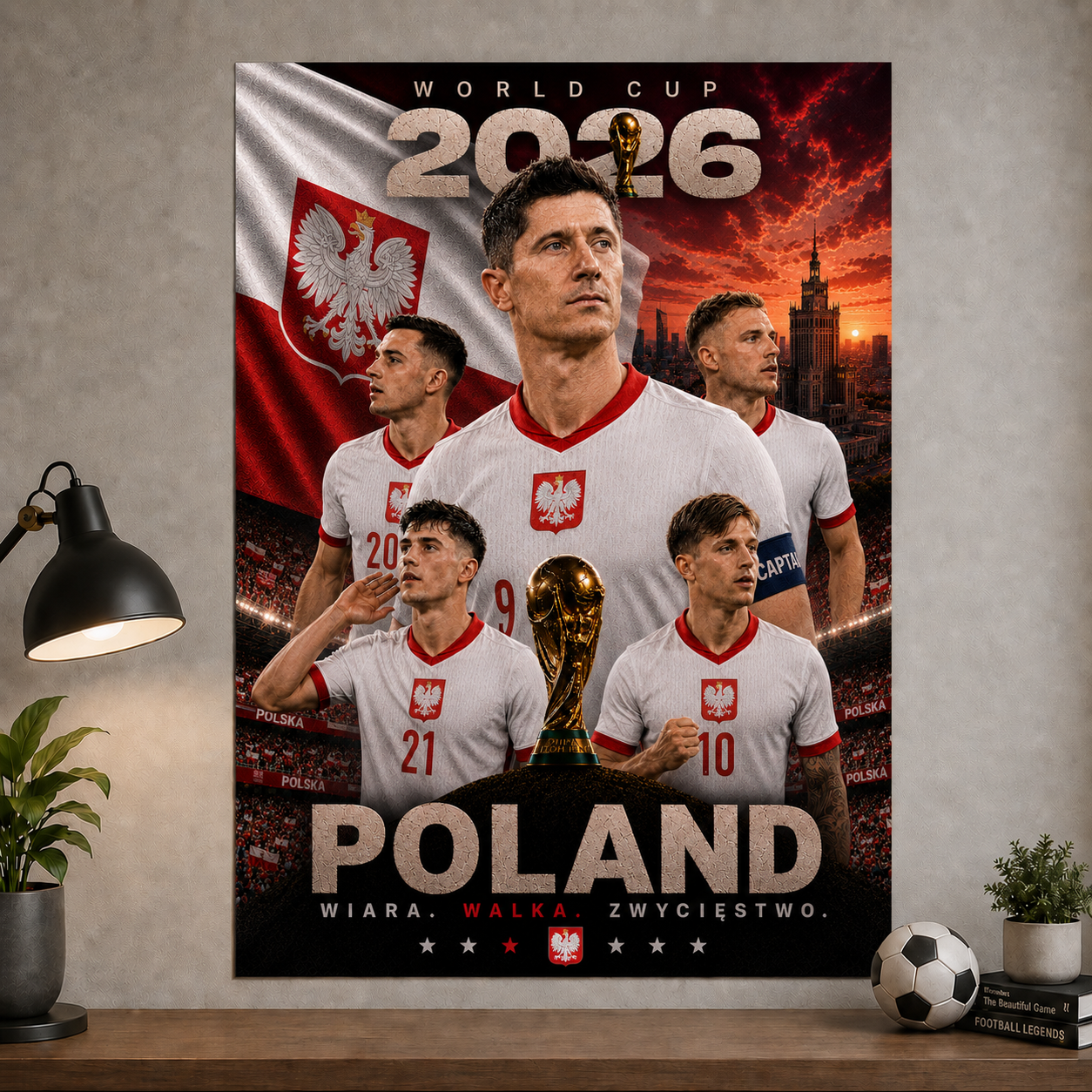 World Cup 2026 Poland Football Team Poster And Wall Frame