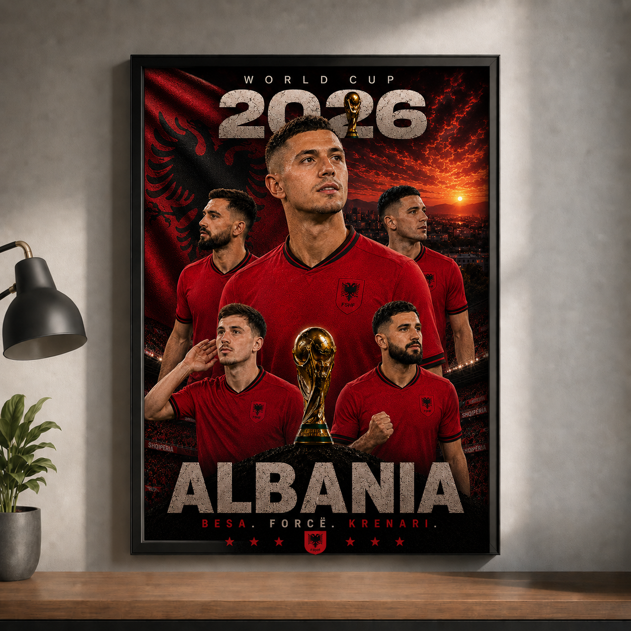 World Cup 2026 Albania Football Team Poster And Wall Frame