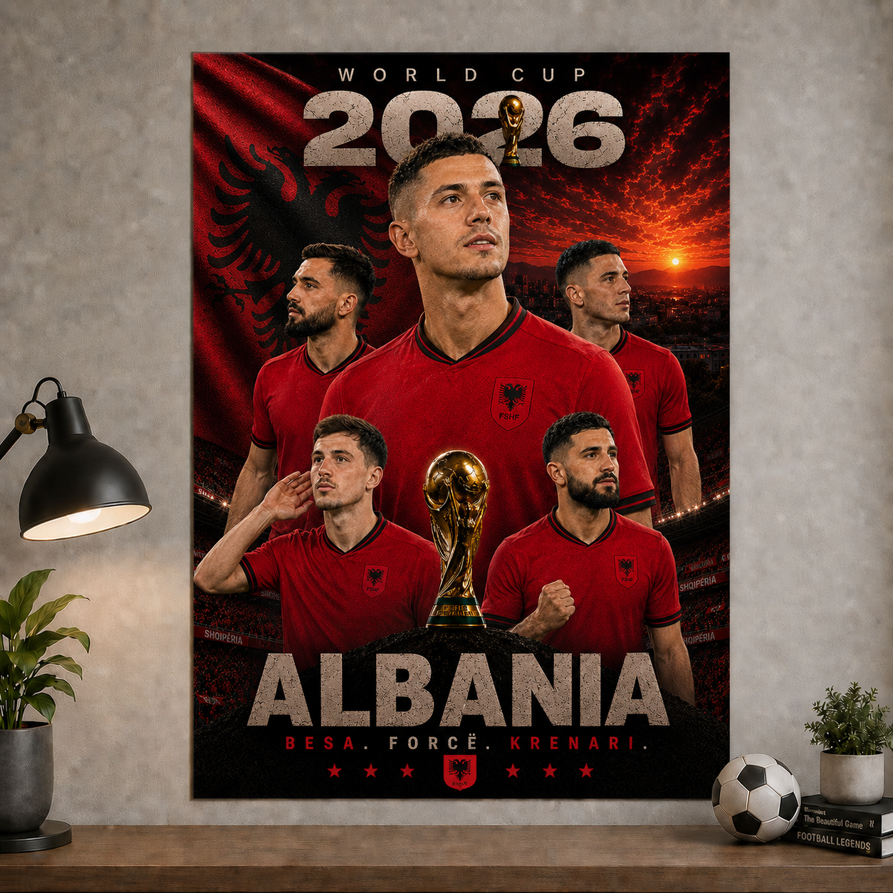 World Cup 2026 Albania Football Team Poster And Wall Frame