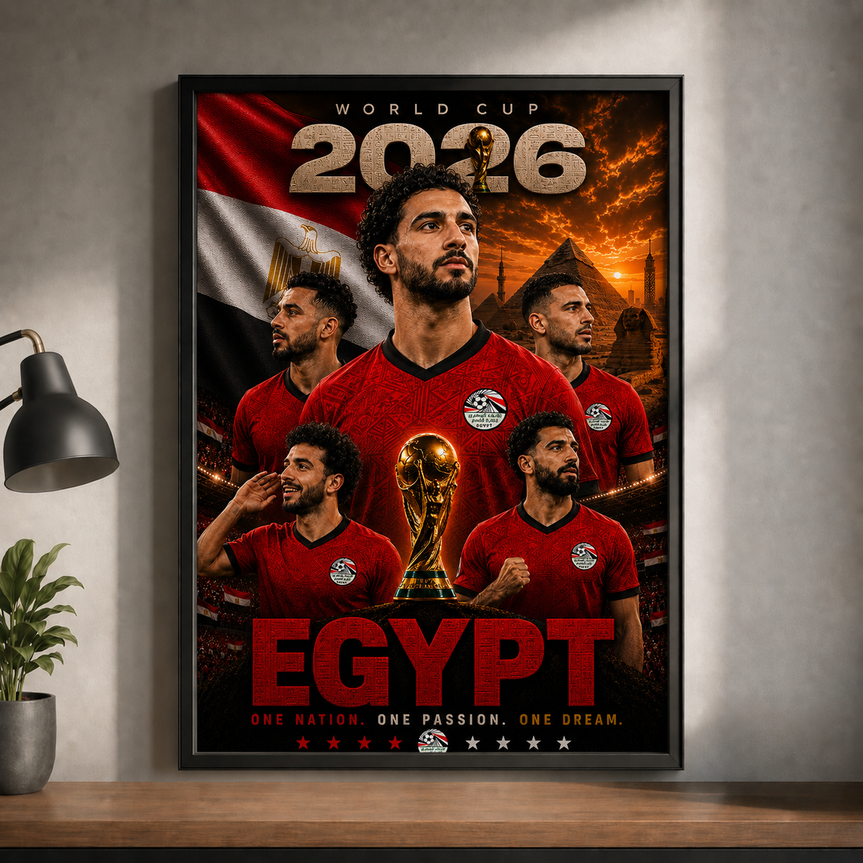 World Cup 2026 Egypt Football Team Poster And Wall Frame