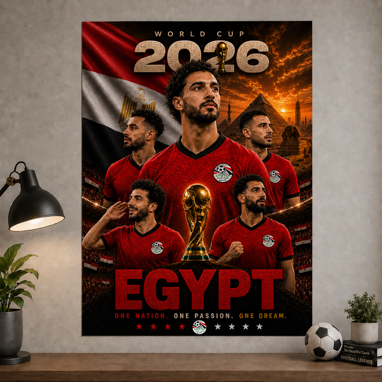 World Cup 2026 Egypt Football Team Poster And Wall Frame