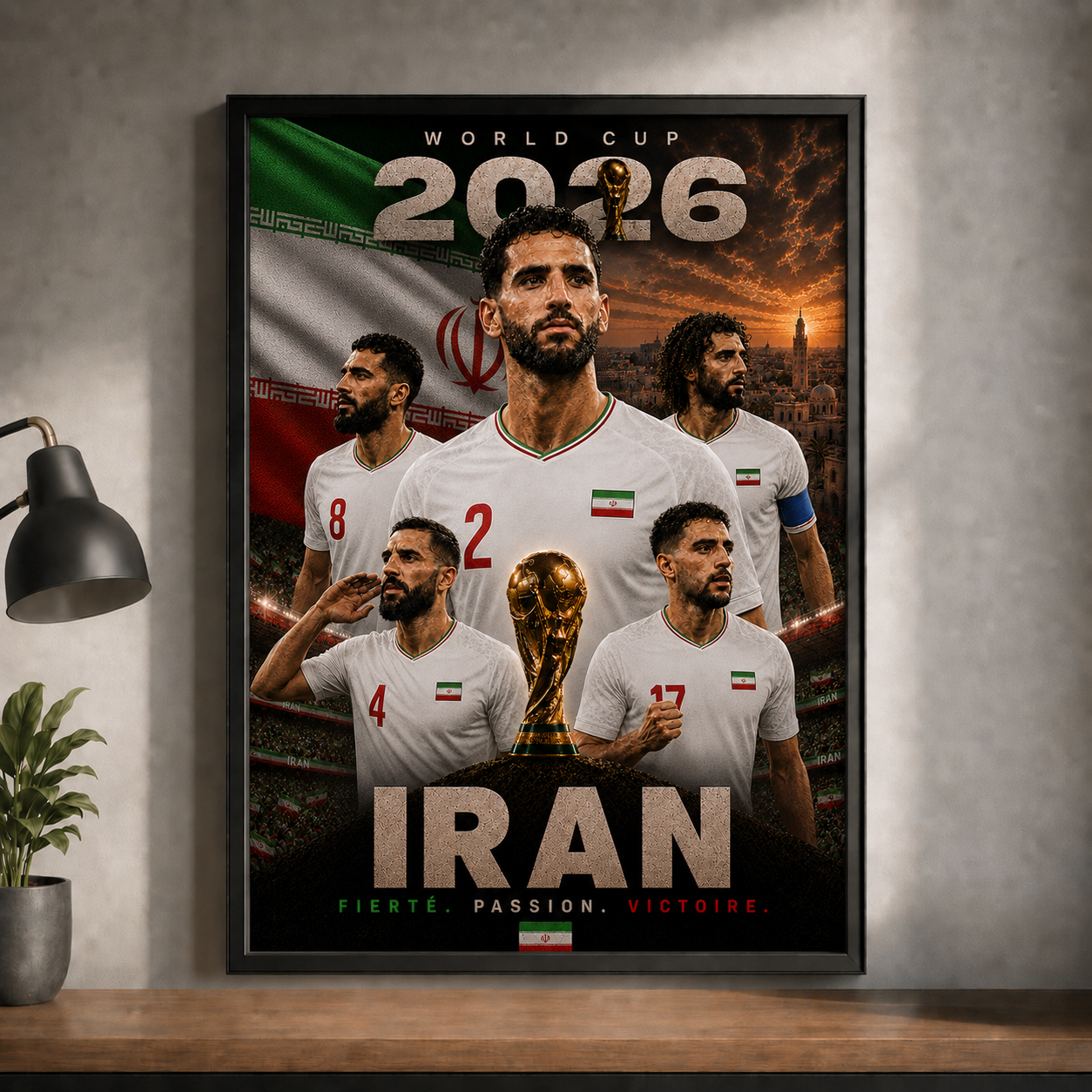 World Cup 2026 Iran Football Team Poster And Wall Frame