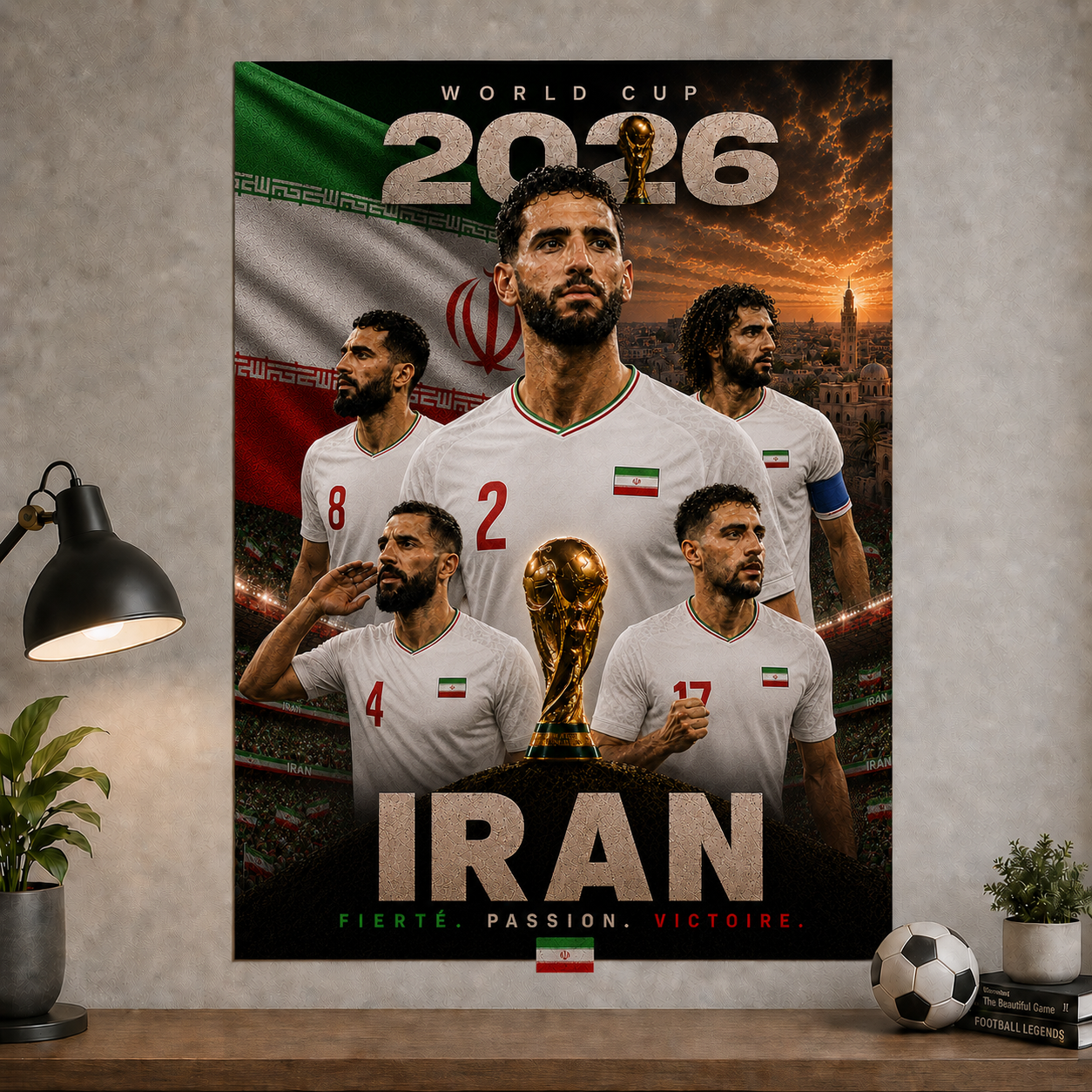 World Cup 2026 Iran Football Team Poster And Wall Frame