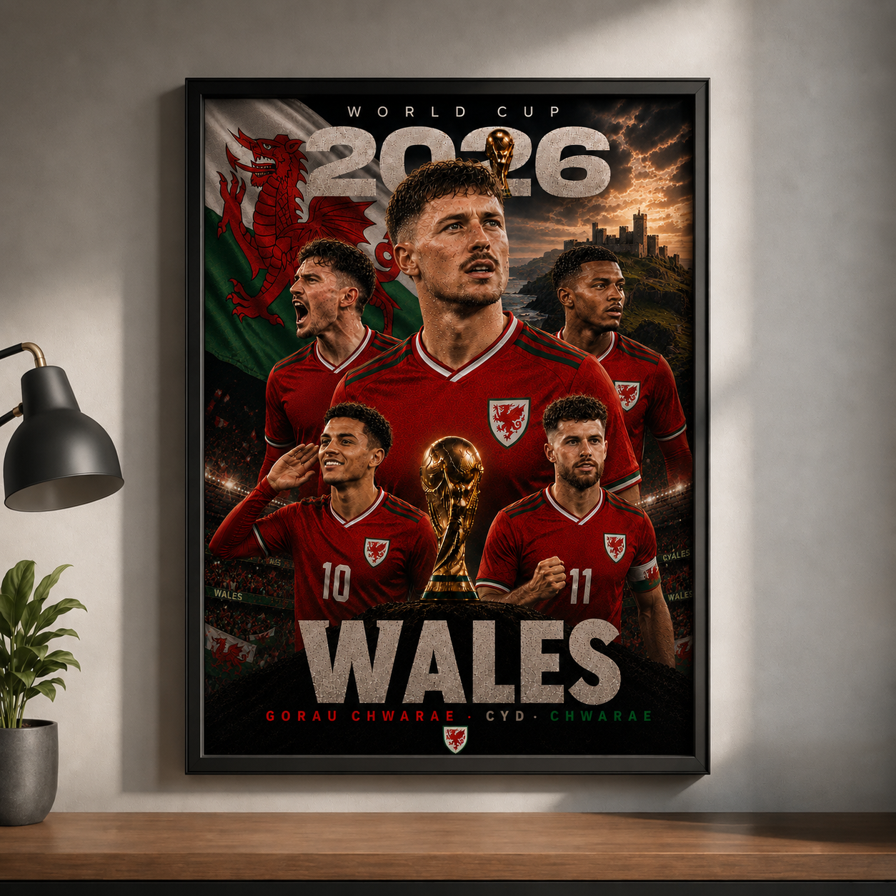 World Cup 2026 Wales Football Team Poster And Wall Frame