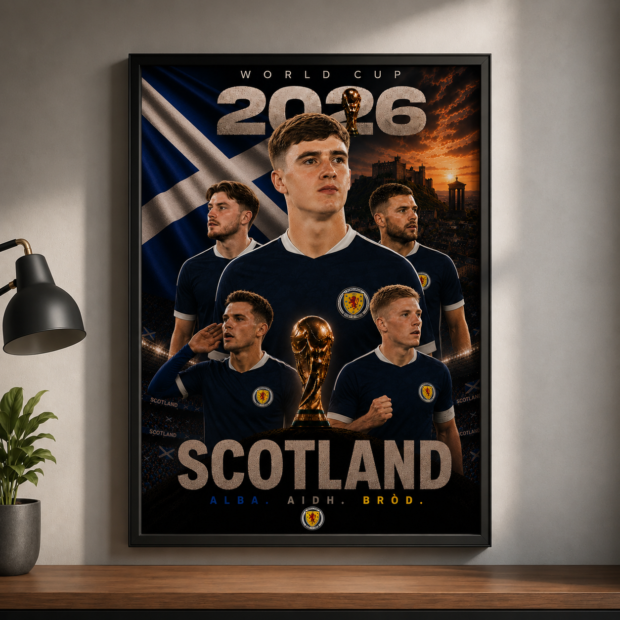World Cup 2026 Scotland Football Team Poster And Wall Frame
